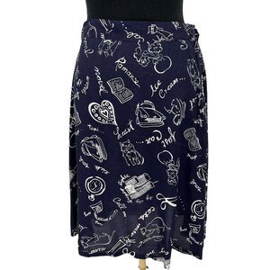 Vintage 90’s Best United‎ Garment Co New York Print Novelty Skirt 14/16